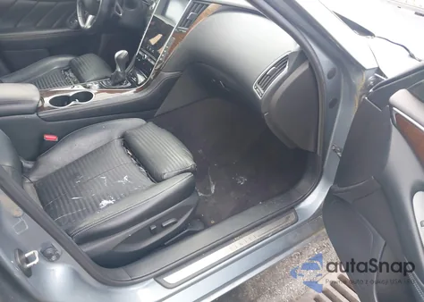 2014 Infiniti Q50 Hybrid Sport из США, поврежденный, VIN JN1AV7AP8EM690142